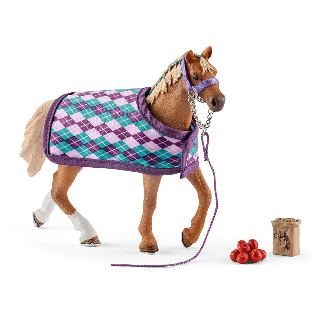 Schleich Horse Club inglese purosangue con coperta 42360