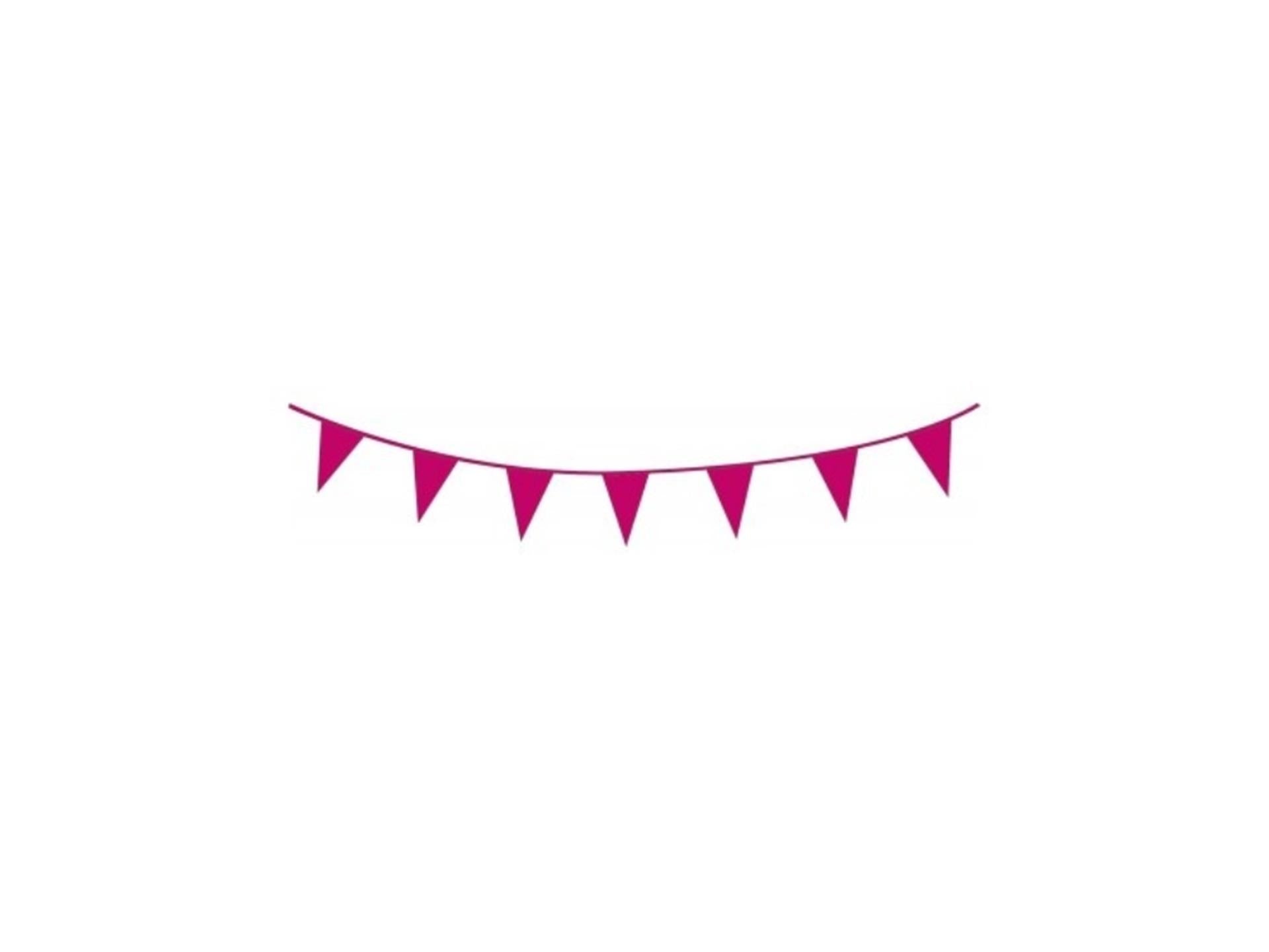 Hilo de bandera Haza 10m plástico rosa brillante