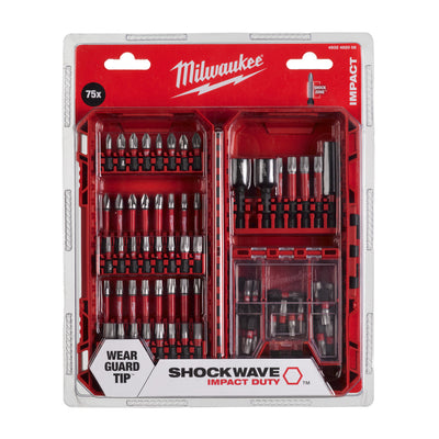 Milwaukee accessoires shockwave impact duty schroefbit set 75-delig - 4932492008
