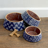 Tarhong voerbak hond oasis melamine indigo blauw