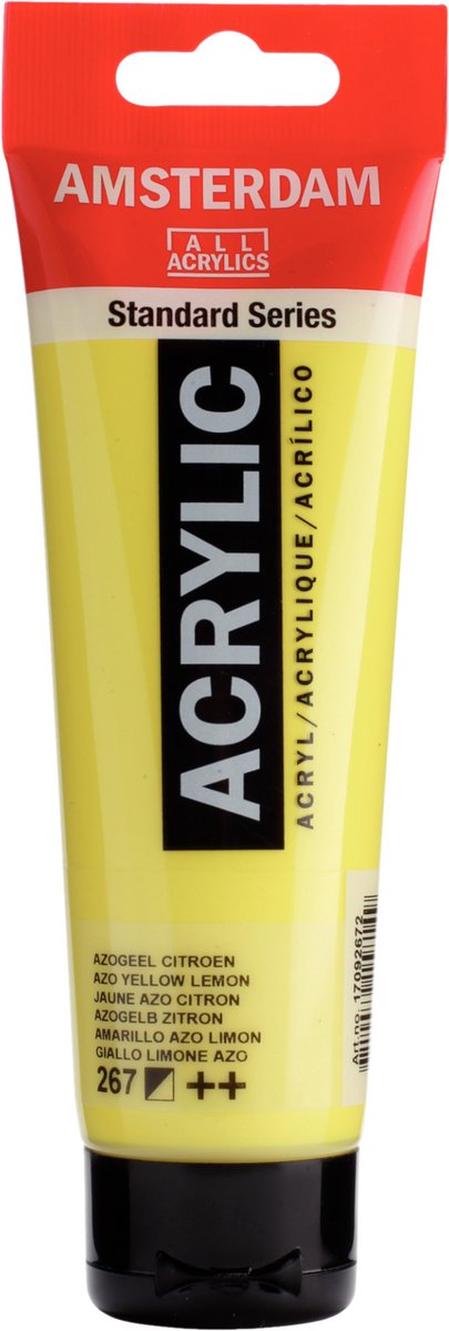 Amsterdam standard series acrylverf tube 120 ml azogeel citroen 267