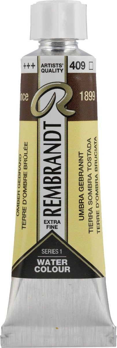 Rembrandt aquarelverf tube 10 ml omber gebrand 409
