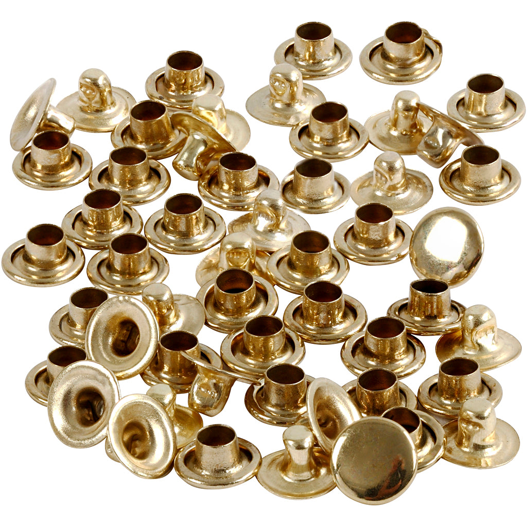 Rivetti Creative Company, d 7 mm, bronzo, 50 pezzi 1 scatola