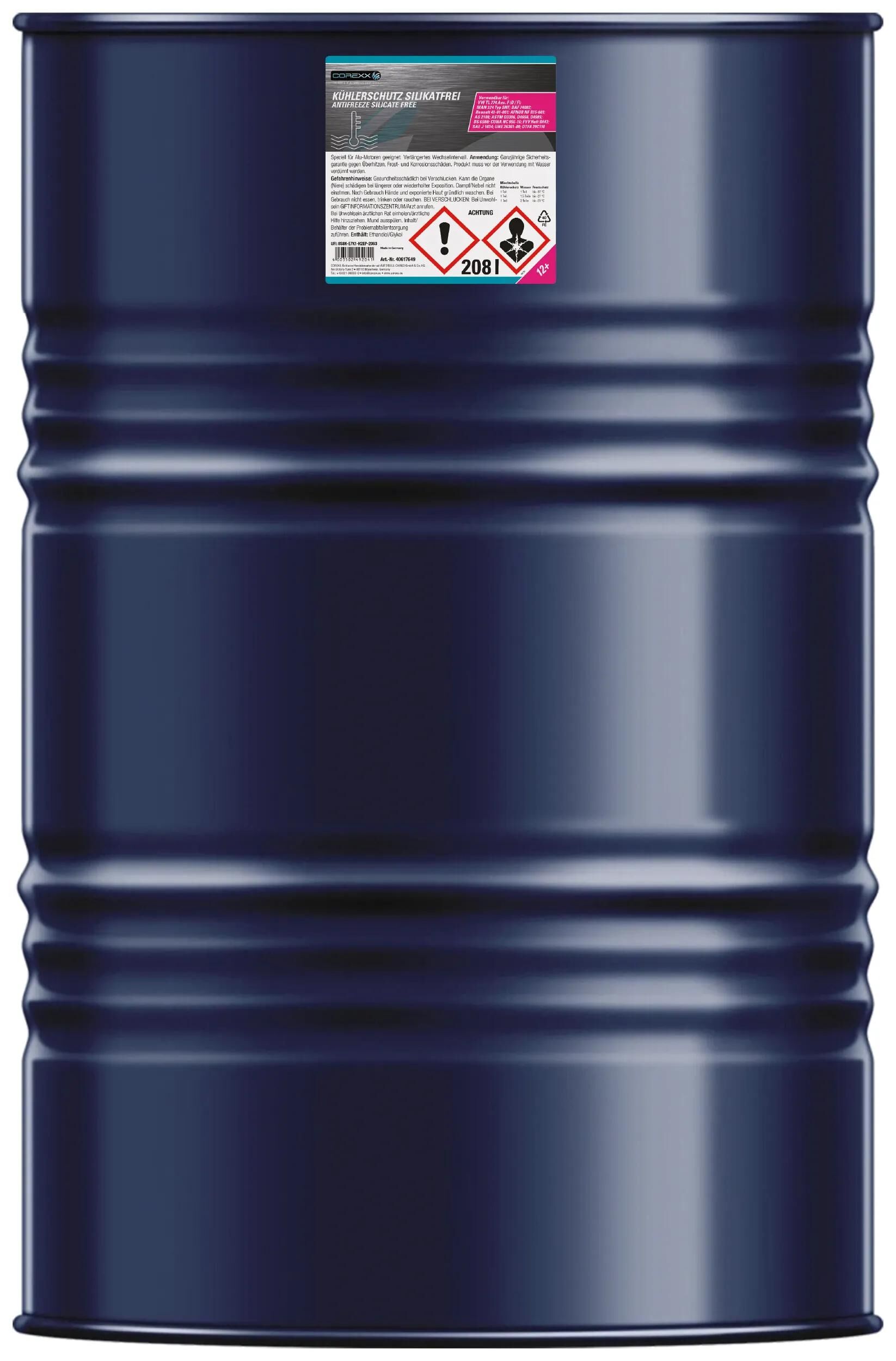 Corexx kühlerschutz silikatfrei g12+ anti-freeze silicate-free (g12+) 200 l