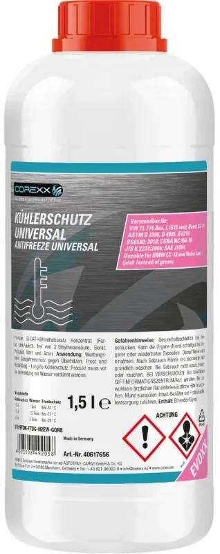 Producto de protección del radiador Corexx uni evoxx anticongelante 1,5 l universal evoxx