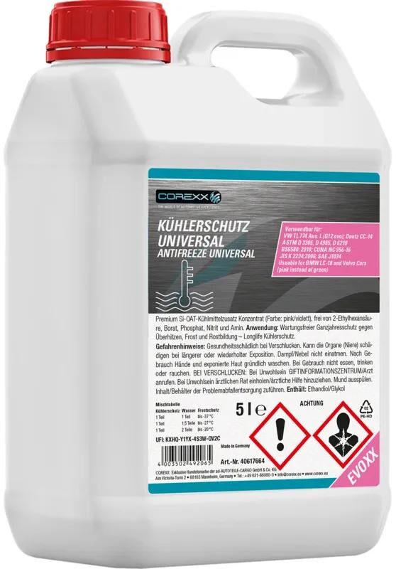 Corexx prodotto protettivo per radiatore uni evoxx antigelo 5 l universale evoxx