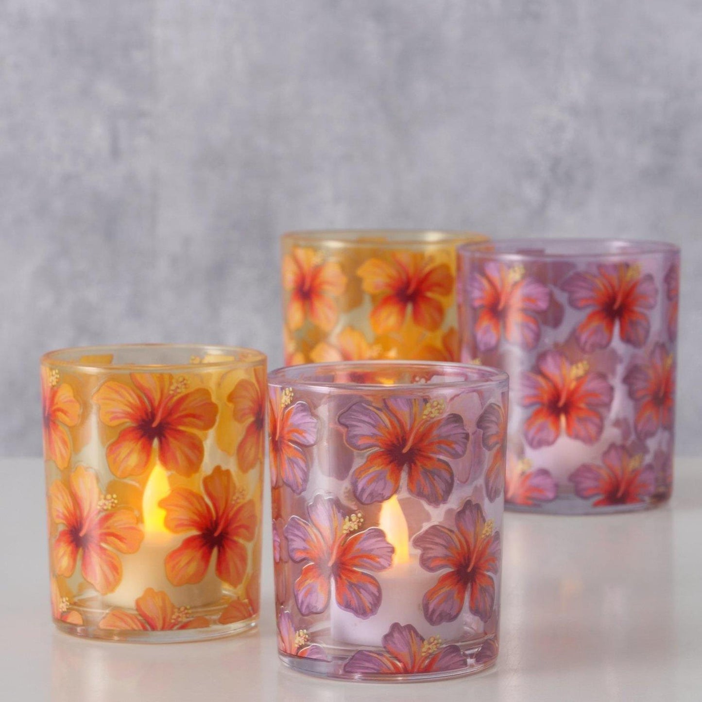 Linterna Boltze Home Hibiscus 2 piezas