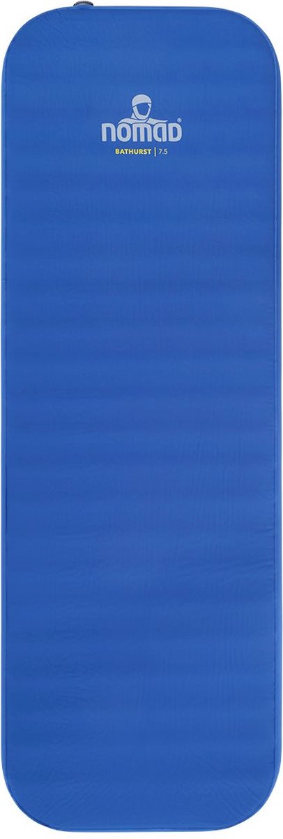 Colchoneta para dormir Nomad ® bathurst 7.5 autoinflable | 198x68 | 7,5 cm de espesor | azul | ligero | camping confort | incluye funda