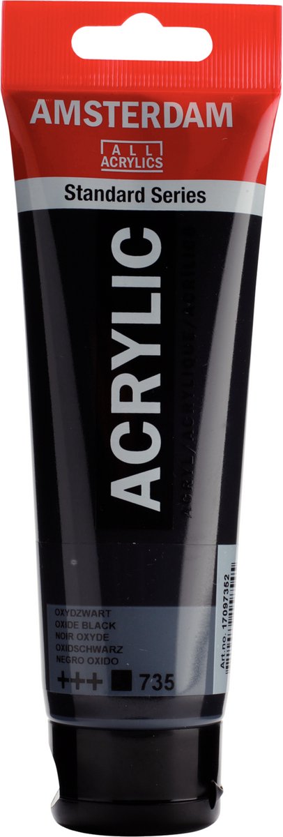 Amsterdam standard series acrylverf tube 120 ml oxydzwart 735