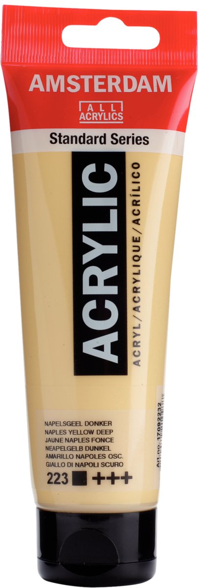 Tubo di colore acrilico serie standard Amsterdam da 120 ml giallo napoli scuro 223