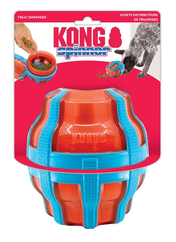 Kong Treat Spinner Feed Snack Dispenser Blu arancione