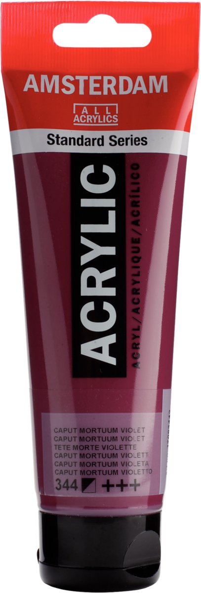 Tubo di pittura acrilica serie standard Amsterdam da 120 ml caput mortuum viola 344