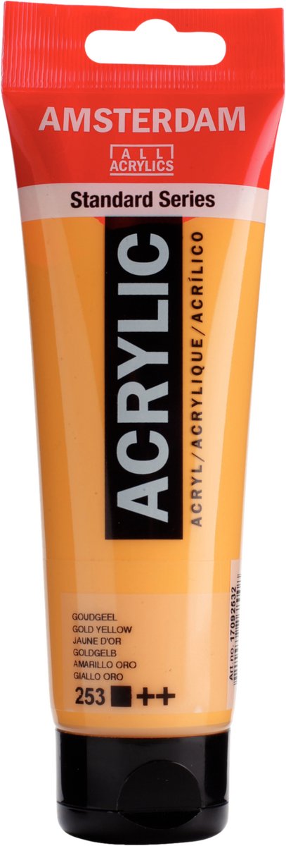Amsterdam standard series acrylverf tube 120 ml goudgeel 253