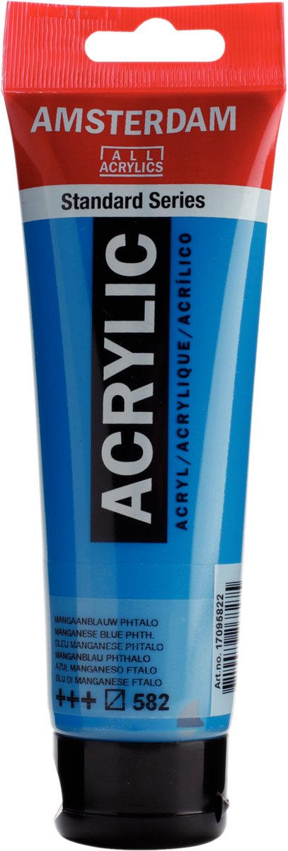 Tubo di vernice acrilica serie standard Amsterdam da 120 ml blu manganese ftalo 582