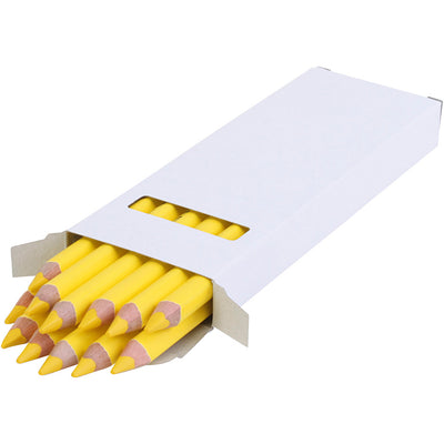 Edu3 lápiz de color edu jumbo, grosor 10 mm, mina 6,25 mm, amarillo claro, 12 piezas 1 caja