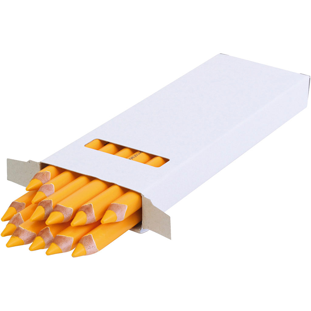 Edu3 matita colorata edu jumbo, spessore 10 mm, mina 6,25 mm, giallo scuro, 12 pezzi 1 scatola