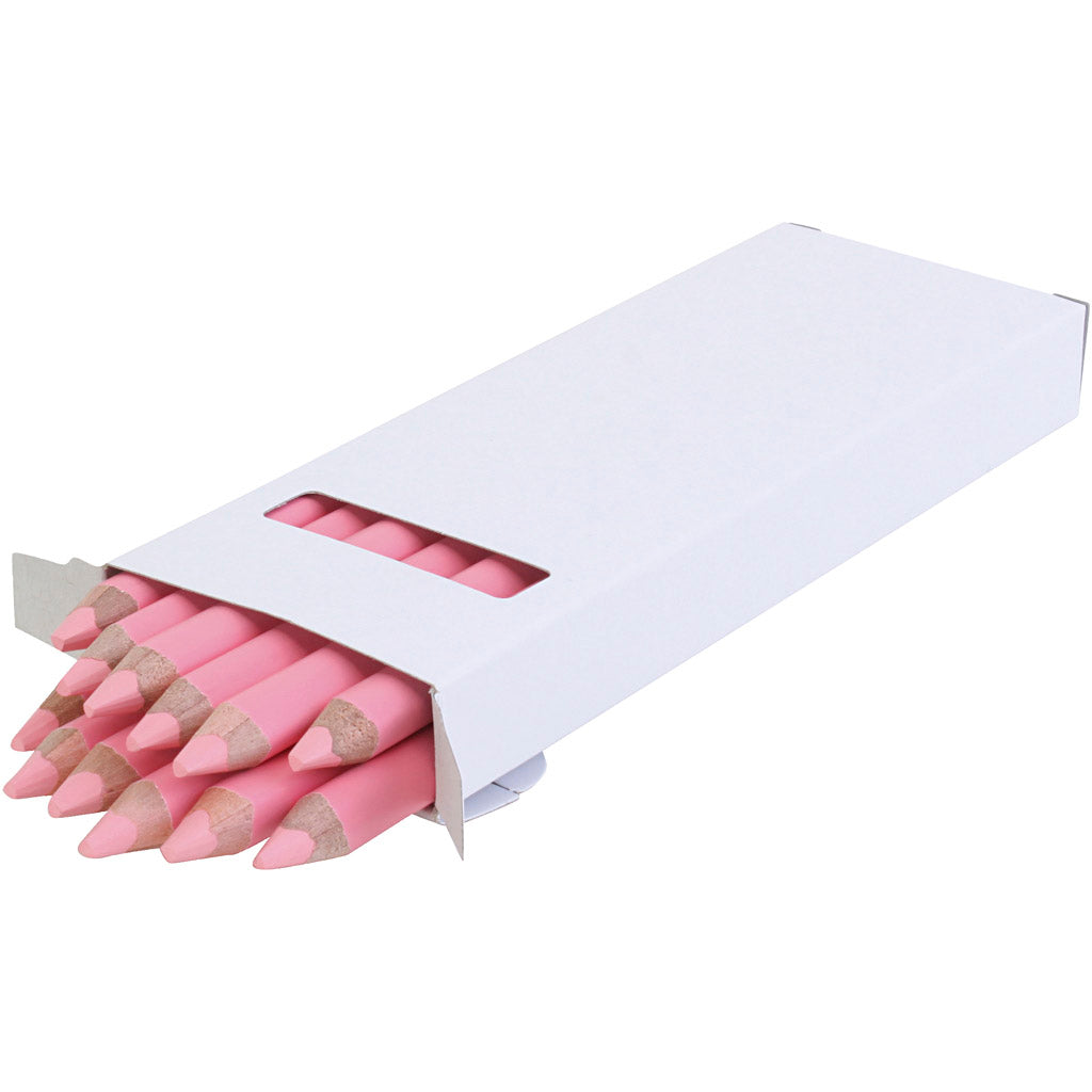 Edu3 matita colorata edu jumbo, spessore 10 mm, mina 6,25 mm, rosa, 12 pezzi 1 scatola