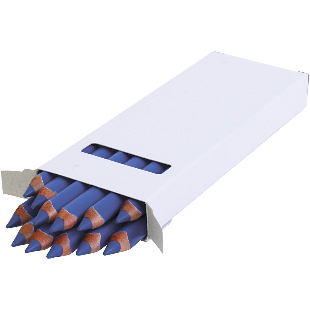 Edu3 edu jumbo kleurpotlood, diámetro 10 mm, volumen 6,25 mm, azul, 12 piezas 1 puerta