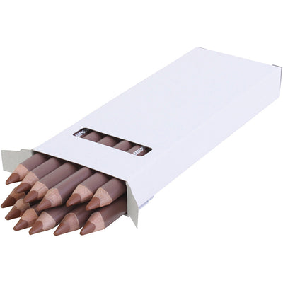 Edu3 lápices de colores edu jumbo, grosor 10 mm, mina 6,25 mm, marrón claro, 12 piezas 1 caja