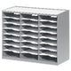 Estante clasificador Evolution Paperflow 24 compartimentos poliestireno apilable gris