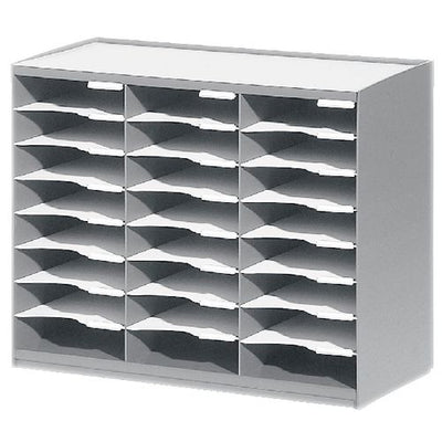 Cestello raccoglitore Evolution Paperflow 24 scomparti in polistirolo impilabile grigio