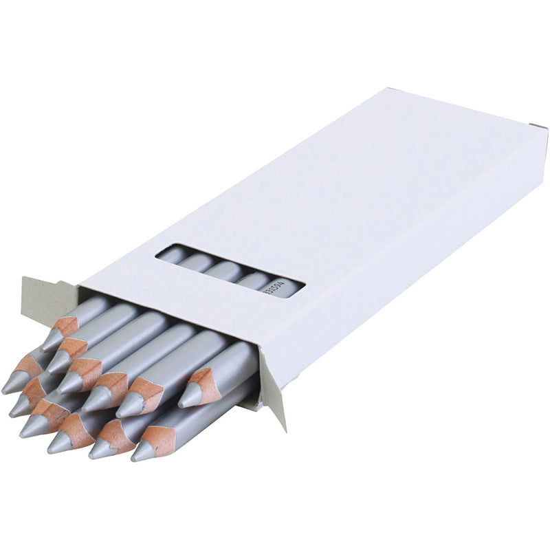Edu3 matita colorata edu jumbo, spessore 10 mm, mina 6,25 mm, argento, 12 pezzi 1 scatola