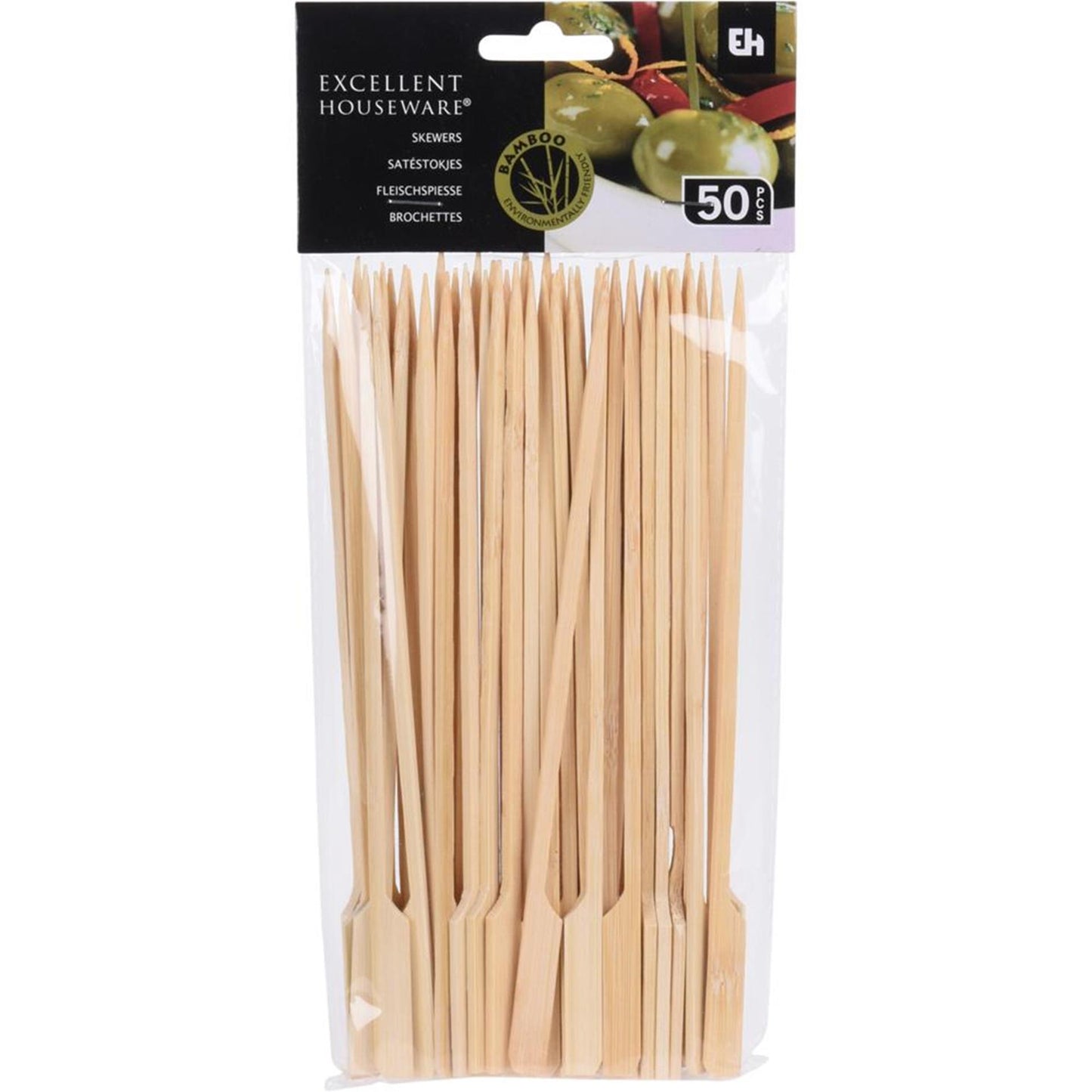 Ottimi spiedini casalinghi in bambù 50 pezzi 20 cm