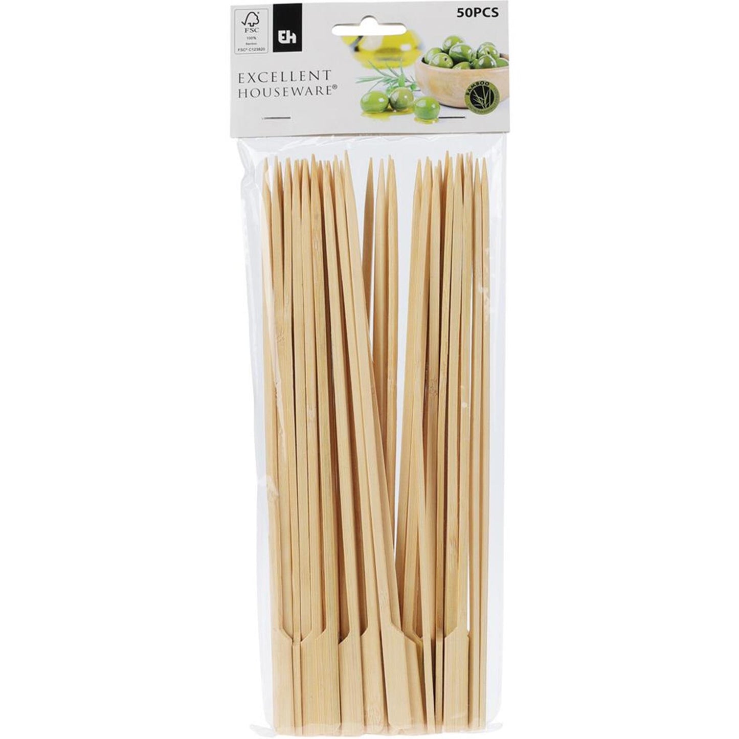 Ottimi spiedini casalinghi in bambù 50 pezzi 25 cm