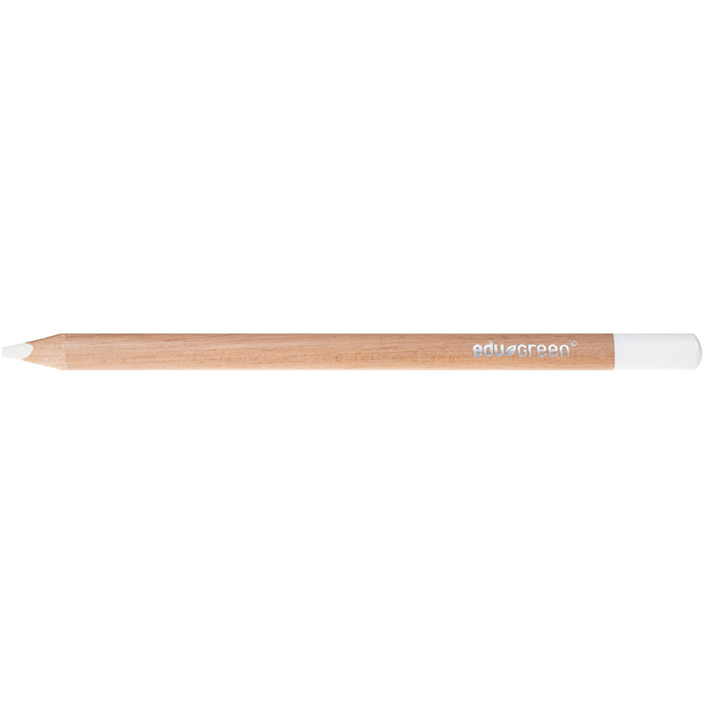 EDU3 Edugreen Jumbo colored pencils, filling 5 mm, white, 10 piece 1 box