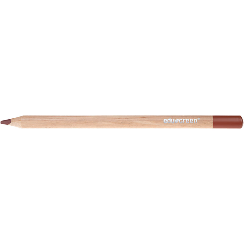Lápices de color jumbo edu3 edugreen, relleno de 5 mm, marrón, 10 piezas 1 caja