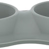 Trixie Food Bowl Bin Agua Doble Silicona Acero inoxidable Gris