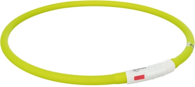 Collar trixie usb silicona luminosa verde recargable