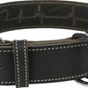 Trixie halsband hond rustic vetleer heartbeat zwart
