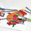 Eberhard faber ef-550010 viltstiften duo 0,8+1-3mm assorti etui à 10stuks