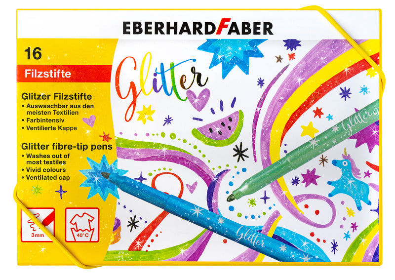 Eberhard Faber Eberhard Faber EF-551016 Penne in feltro Glitter Box 16 colori