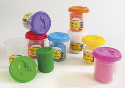 Eberhard Faber Eberhard Faber EF-572510 Kinderklei in tazza, 140gr Oranje, rosa, verde, viola