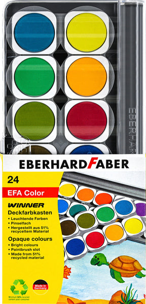 Eberhard Faber Eberhard Faber EF-578324 Box de pintura Ganador 24 Colors + Paleta de mezcla