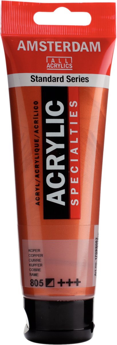 Tubo di vernice acrilica serie standard Amsterdam da 120 ml rame 805