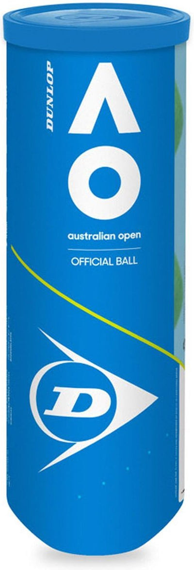 Dunlop - Pelotas de tenis del Abierto de Australia - amarillas - 3 piezas