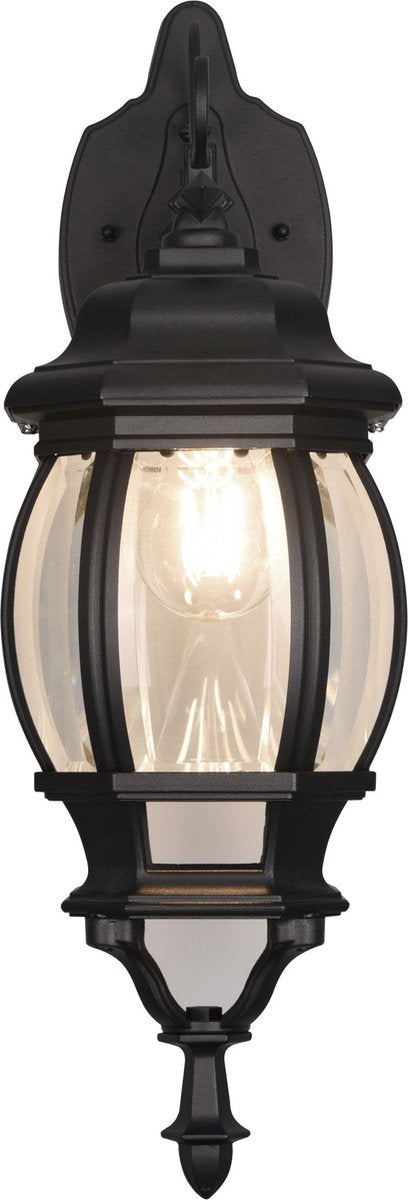 Trio elvo - lámpara de pared - negro mate - excl. 1x e27 4w - iluminación exterior - ip23