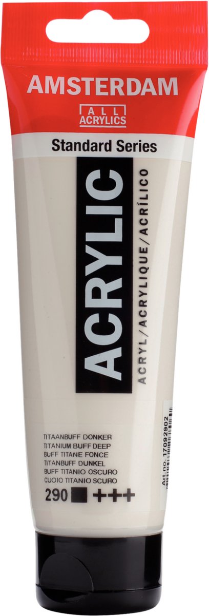 Amsterdam standard series acrylverf tube 120 ml titaanbuff donker 290