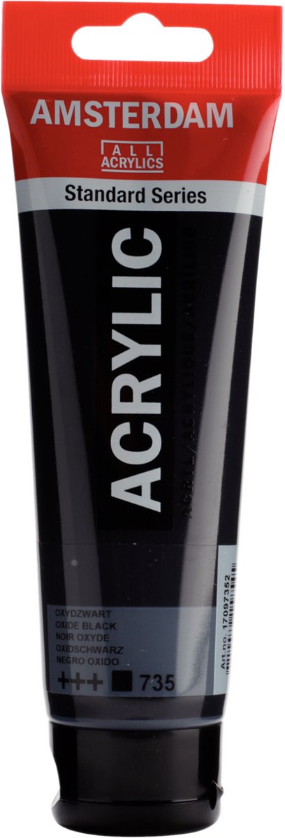 pintura acrilica amsterdam serie estandar tubo 120 ml negro oxido 735