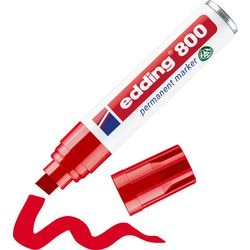 Rotulador permanente edding 800 ultra 4-12 mm rojo diagonal, secado rápido, resistente al agua
