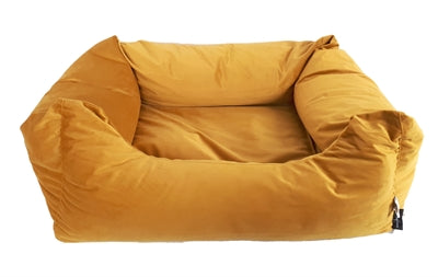 Madison Friends Basker de perros Velvet Amarillo