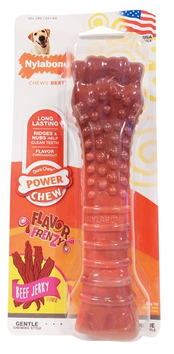 Nylabone textured dura chew beef jerkey for hard biters