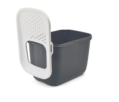 Savic Kattenbak Hop en Anthracite White