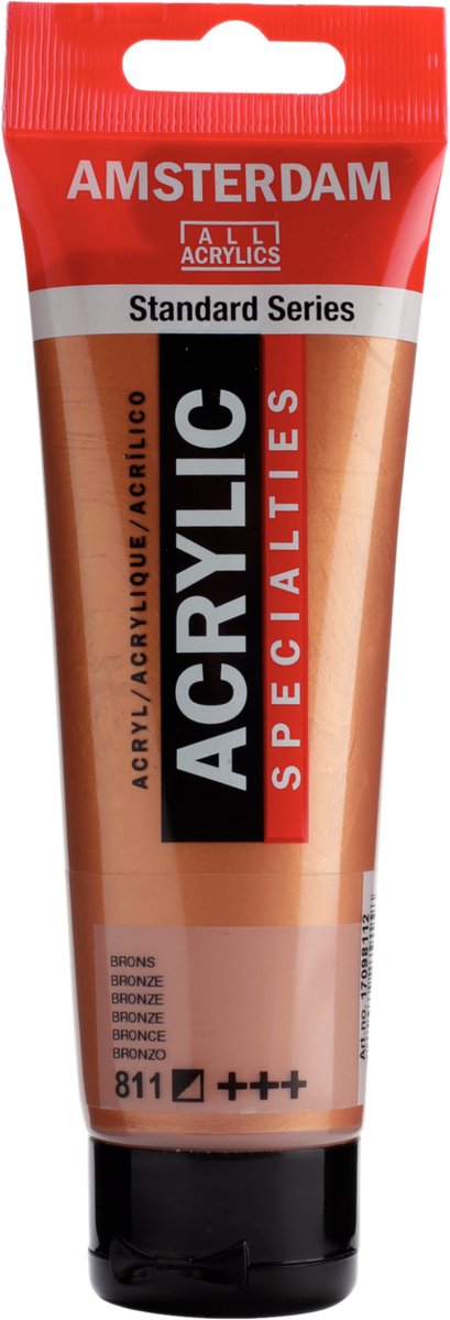 Tubo di vernice acrilica serie standard Amsterdam da 120 ml bronzo 811