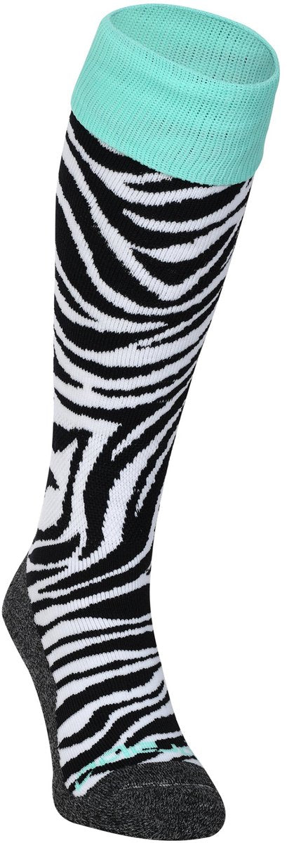 Brabo bc8300c socks zebra unisex sportsokken - black white