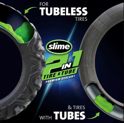 Slime 2 en 1 agente antipinchazos para cámaras de neumáticos 946 ml