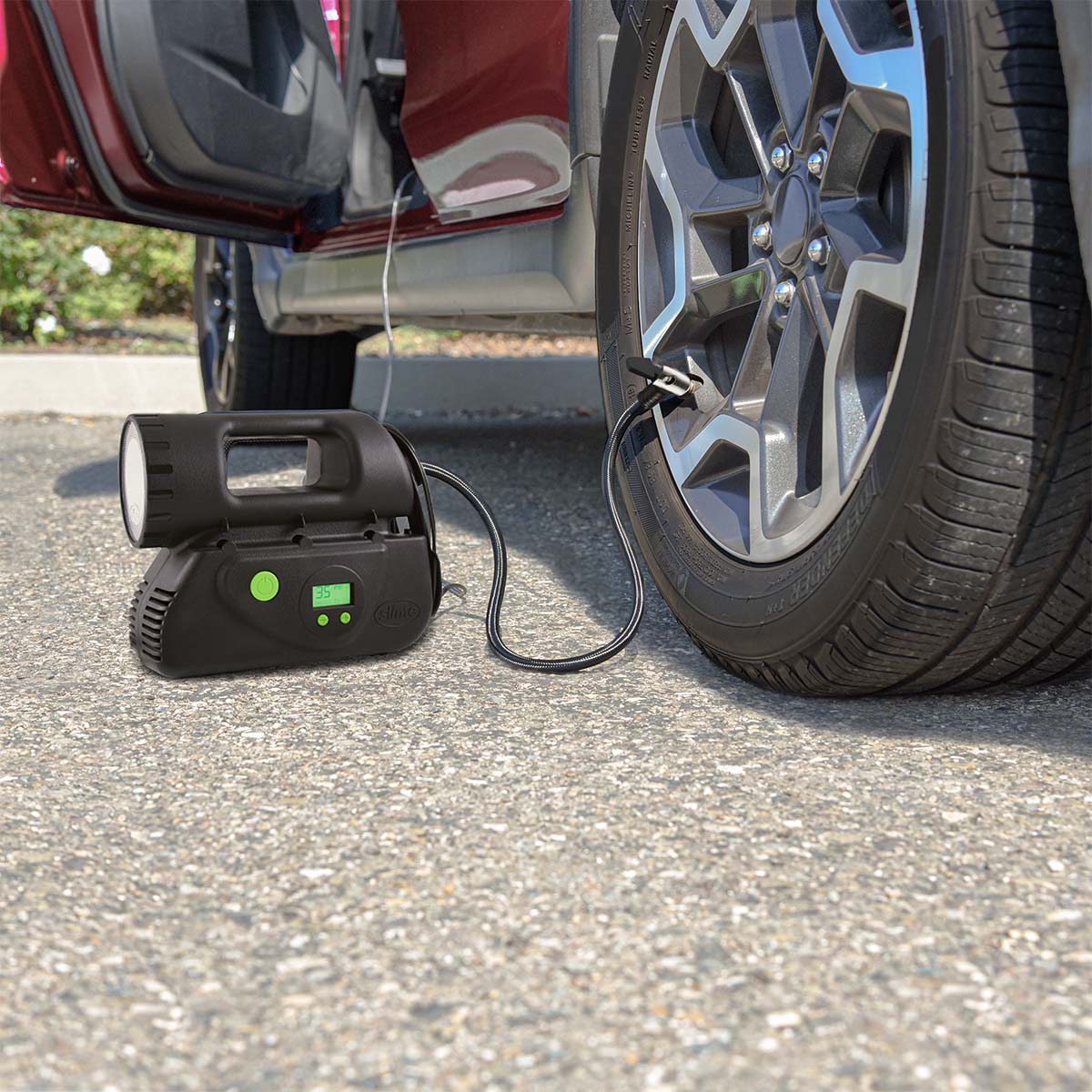 Compresor inflador de neumáticos digital Slime Deluxe de 12 V